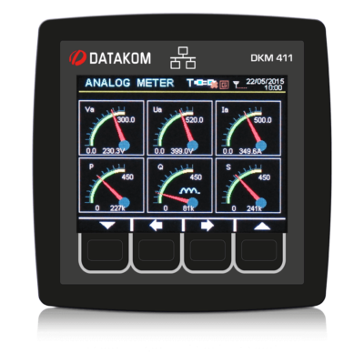 DKM-411 Анализатор 96x96мм, 3.5”TFT цв, Ethernet, USB/Host, USB/Dev, RS485, RS232, 2-вх, 2-вых